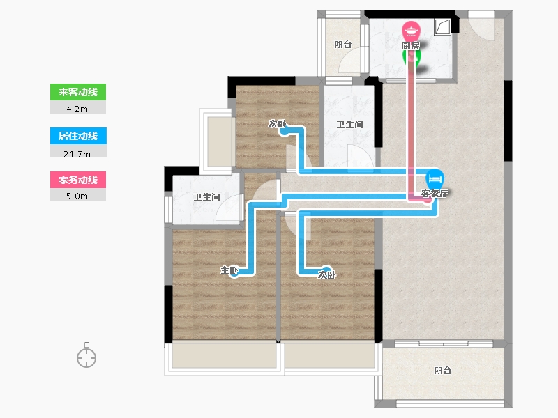 广东省-河源市-霸王花东城国际-84.66-户型库-动静线