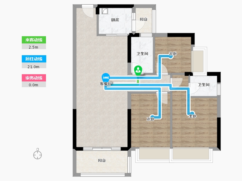 广东省-河源市-霸王花东城国际-85.02-户型库-动静线