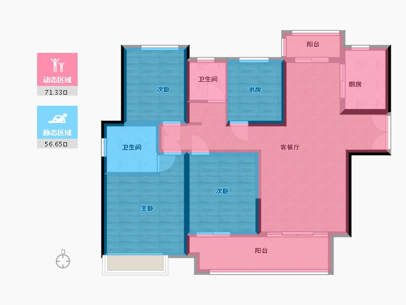 河南省-焦作市-弘正新高地-114.40-户型库-动静分区