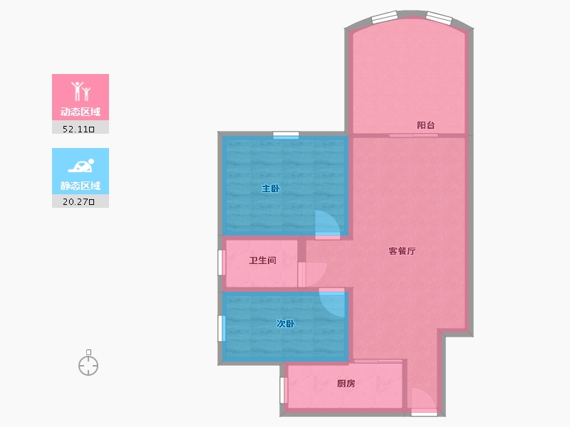 广东省-深圳市-碧华庭居-64.62-户型库-动静分区