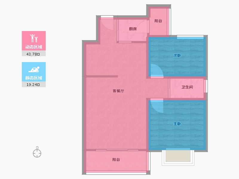 广东省-深圳市-碧荔花园-55.65-户型库-动静分区