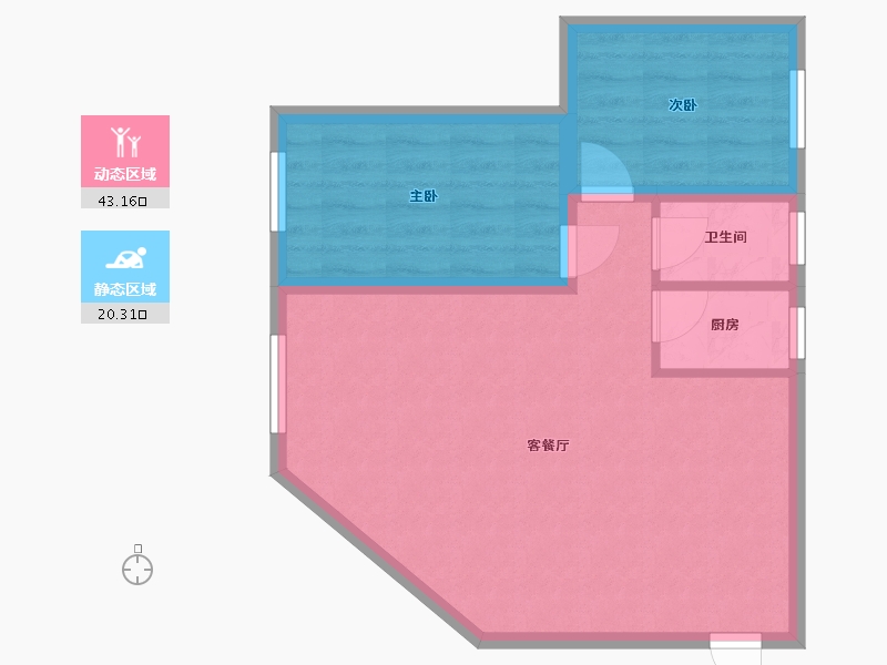 广东省-深圳市-彩福大厦-57.19-户型库-动静分区