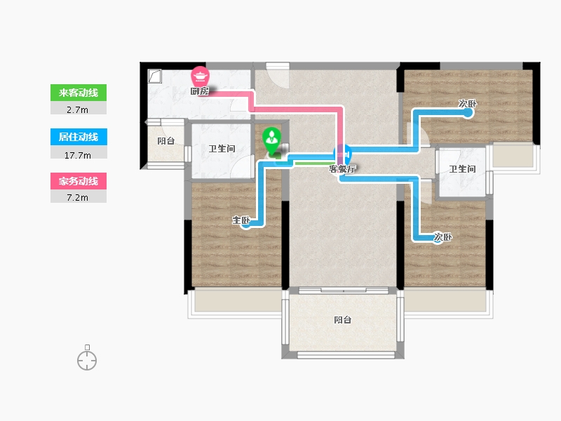 广东省-河源市-霸王花东城国际-92.52-户型库-动静线