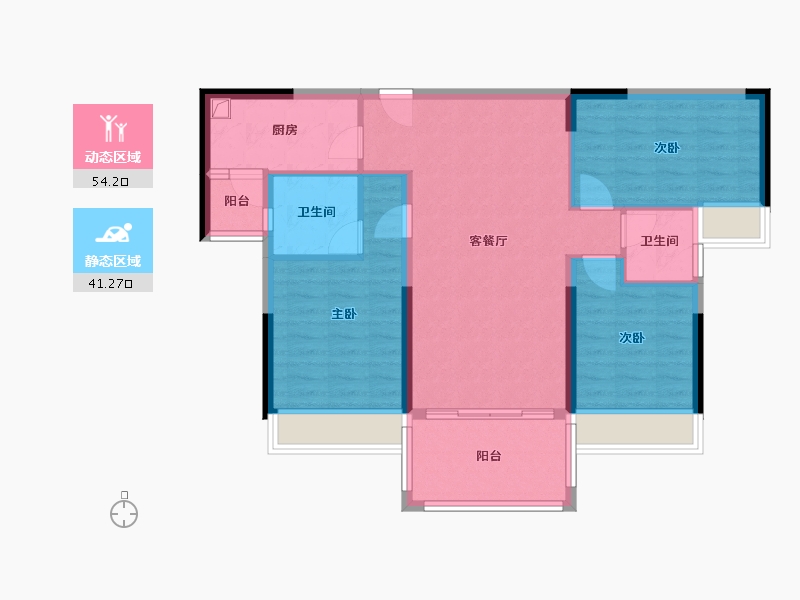 广东省-河源市-霸王花东城国际-92.52-户型库-动静分区