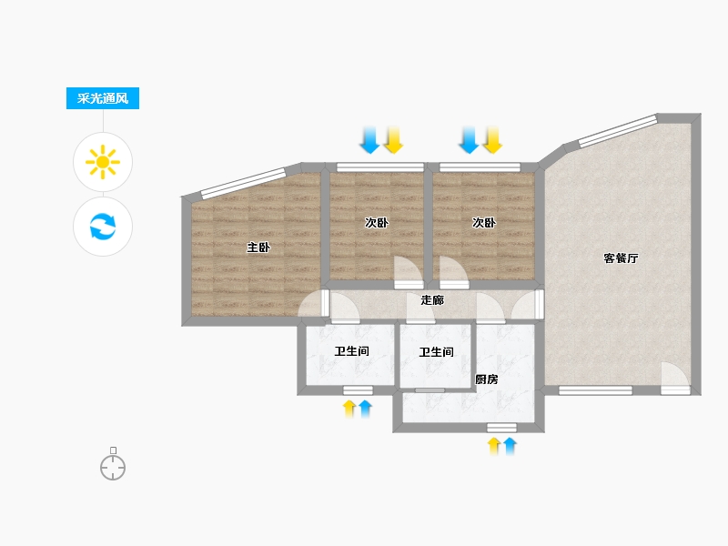 广东省-深圳市-华强花园-72.76-户型库-采光通风