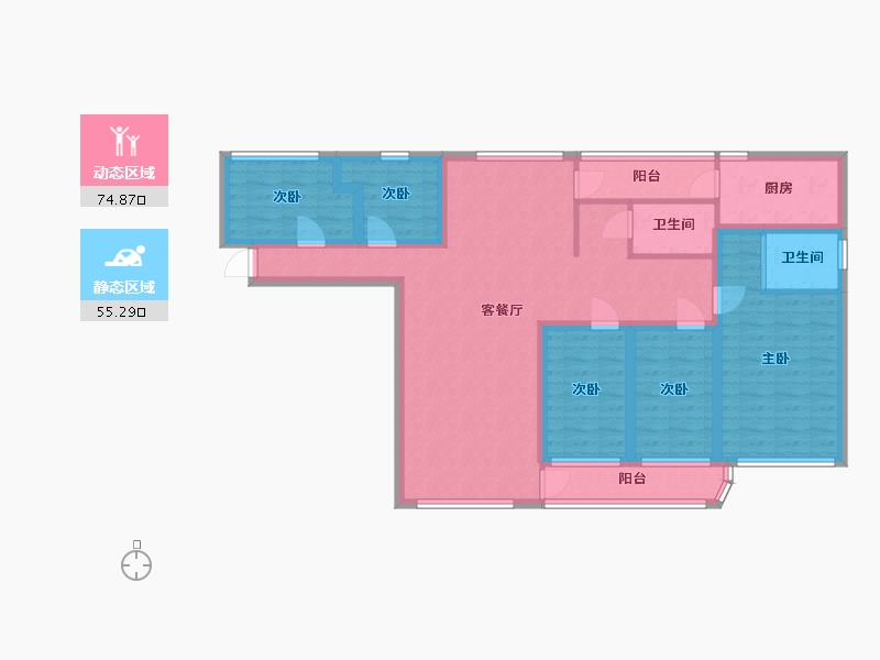 广东省-深圳市-福雅园-114.72-户型库-动静分区