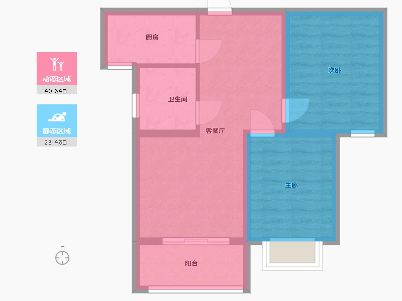 河南省-南阳市-东鑫中央公园-58.63-户型库-动静分区