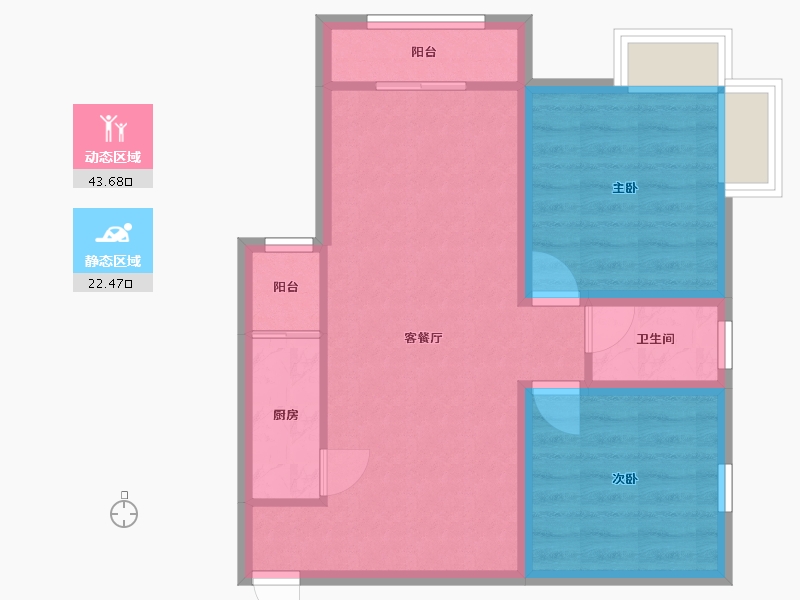 广东省-深圳市-华府馨居-58.74-户型库-动静分区