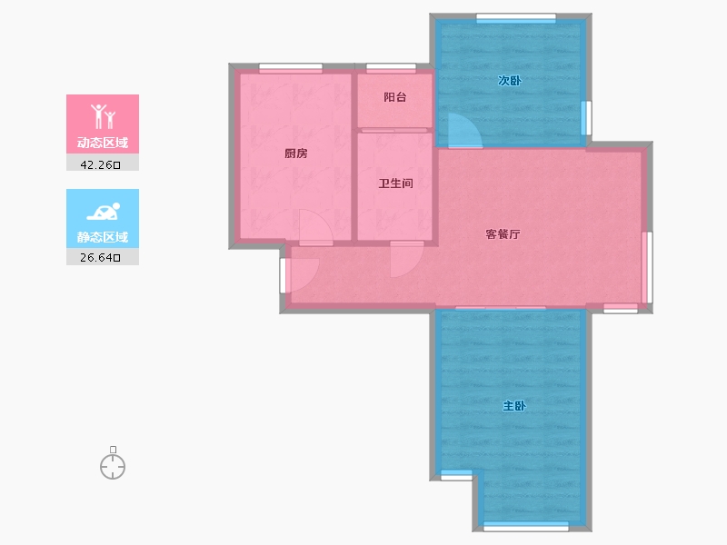 天津-天津市-淮盛园-68.45-户型库-动静分区