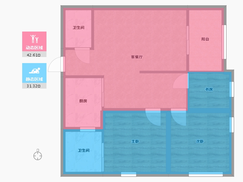 广东省-深圳市-深港1号-65.97-户型库-动静分区