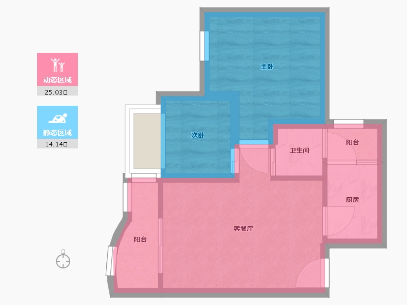 广东省-深圳市-庆福园大厦-33.88-户型库-动静分区