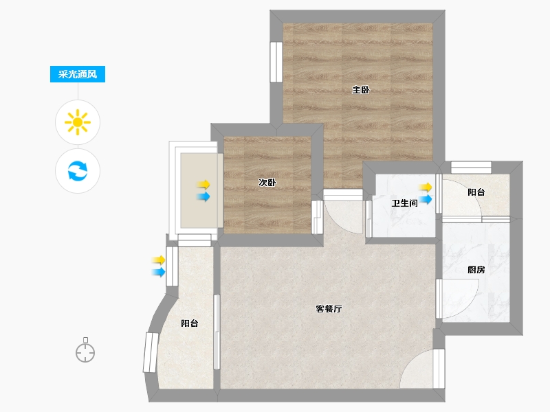 广东省-深圳市-庆福园大厦-33.88-户型库-采光通风