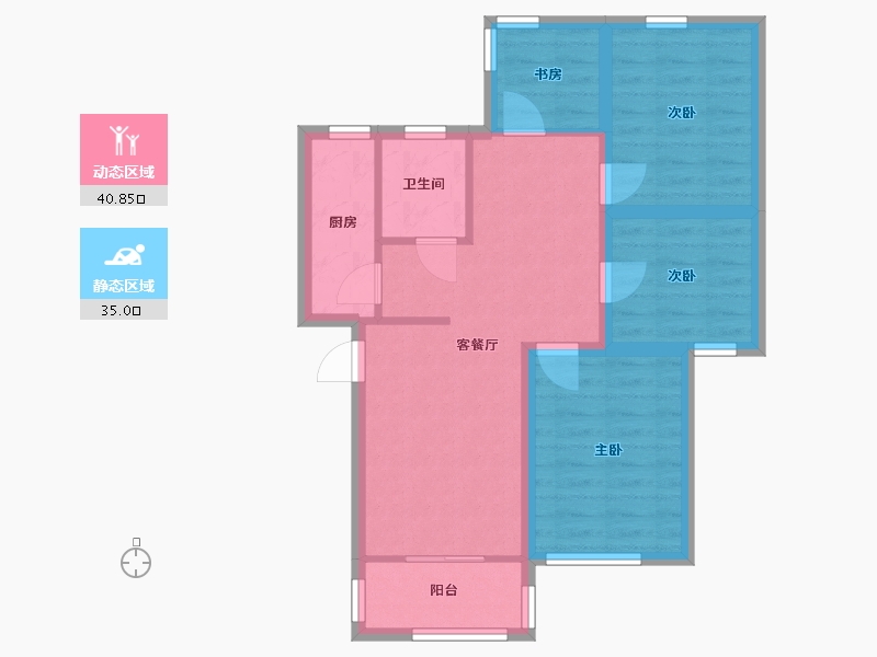 广东省-深圳市-吉莲大厦-66.93-户型库-动静分区