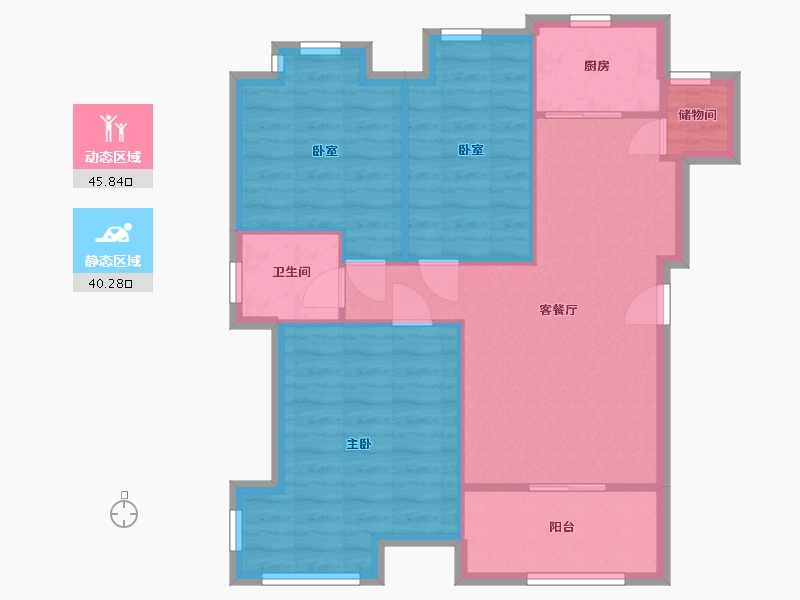 湖南省-长沙市-润芳园-74.03-户型库-动静分区