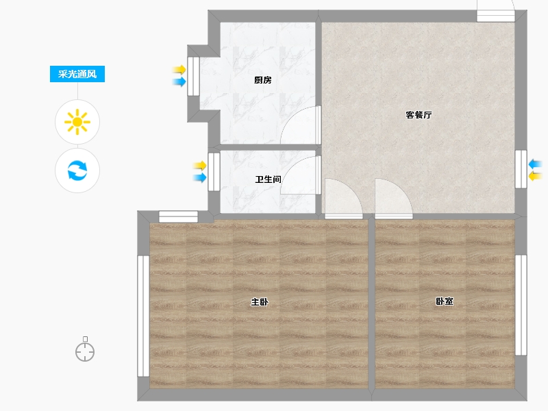 四川省-成都市-战旗6号院-46.12-户型库-采光通风