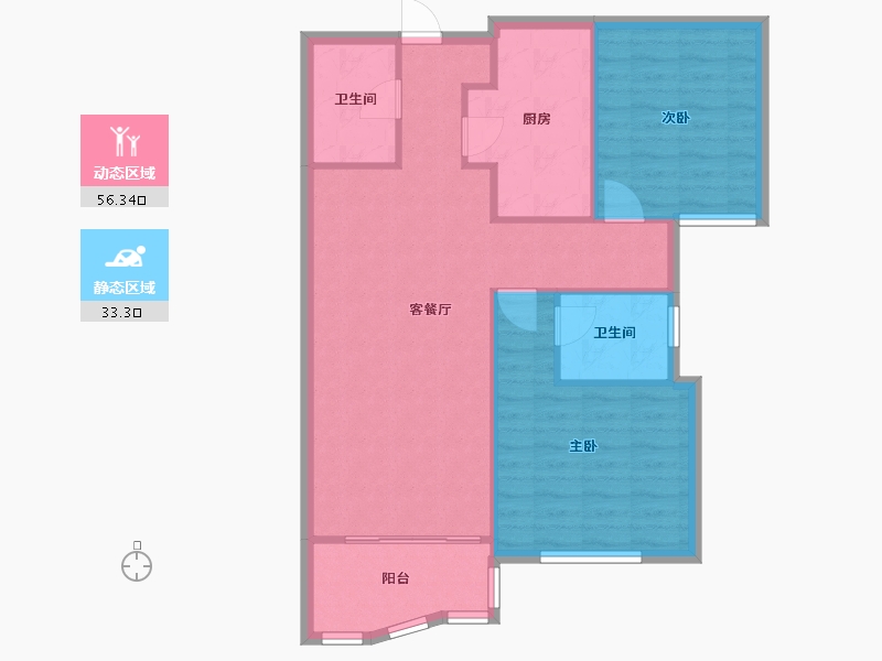 上海-上海市-上海康城-80.24-户型库-动静分区