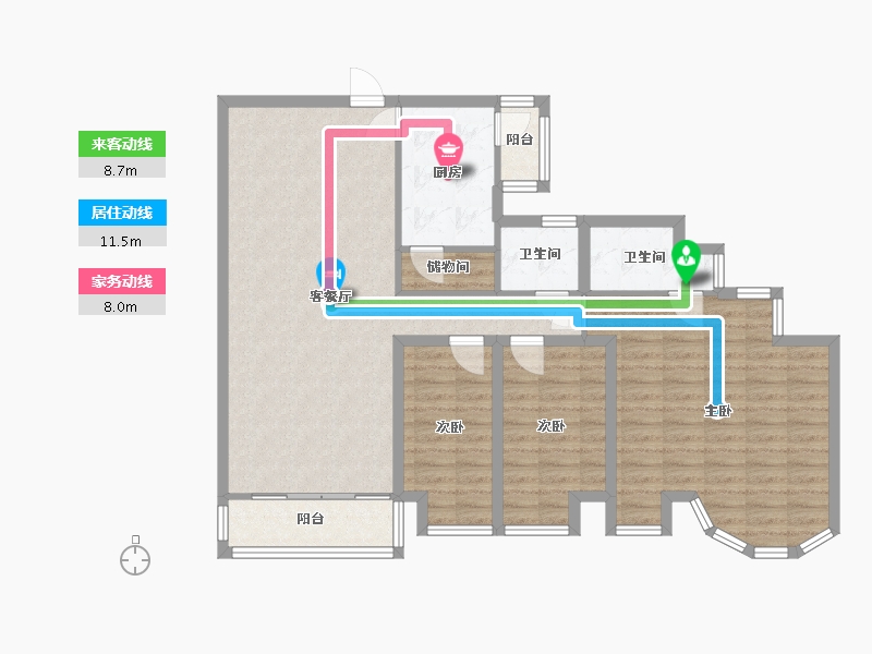 广东省-深圳市-金地海景花园A区-104.78-户型库-动静线