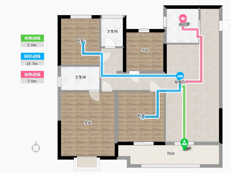 江苏省-南京市-德信星宸实景示范区-101.60-户型库-动静线