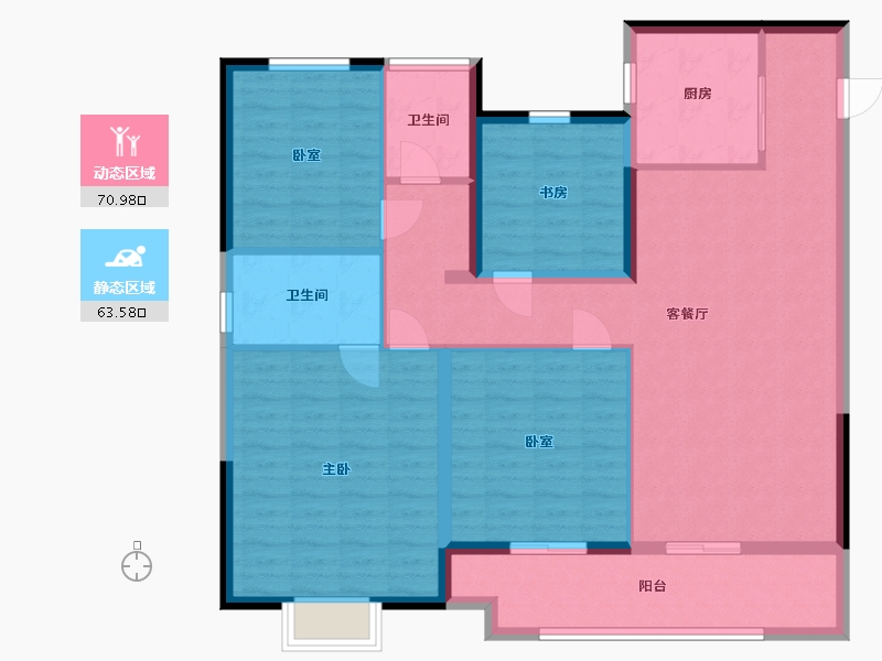 江苏省-南京市-德信星宸实景示范区-101.60-户型库-动静分区