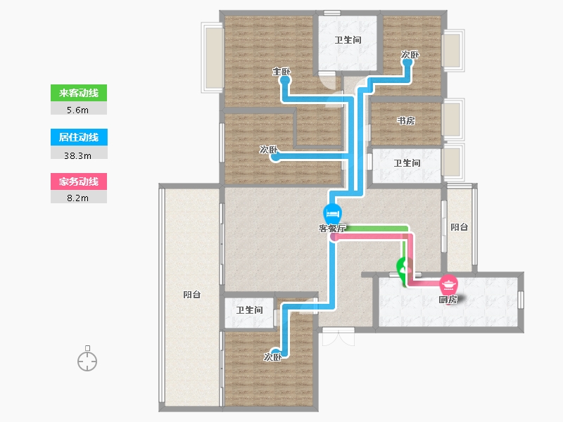 湖南省-衡阳市-常宁碧桂园-190.40-户型库-动静线