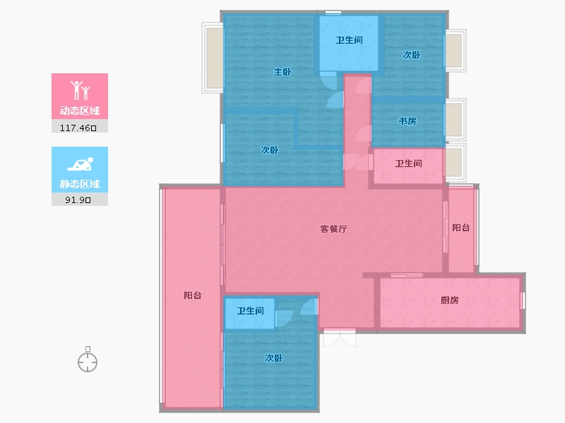 湖南省-衡阳市-常宁碧桂园-190.40-户型库-动静分区