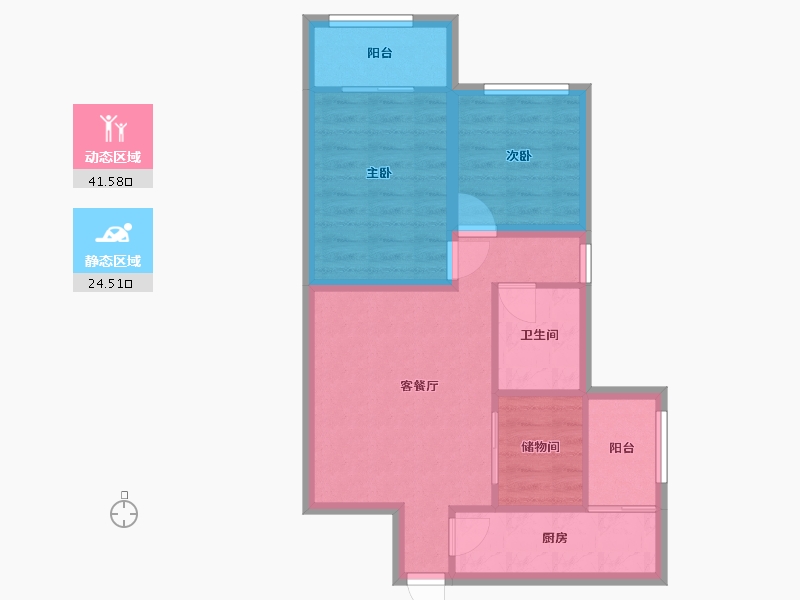 广东省-深圳市-宝莲大厦-58.45-户型库-动静分区