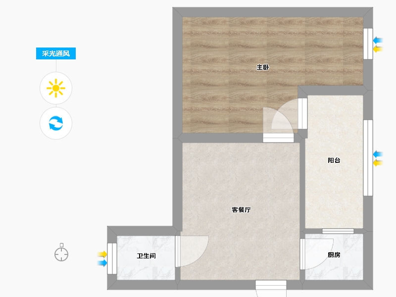 广东省-深圳市-韵动家园-31.65-户型库-采光通风