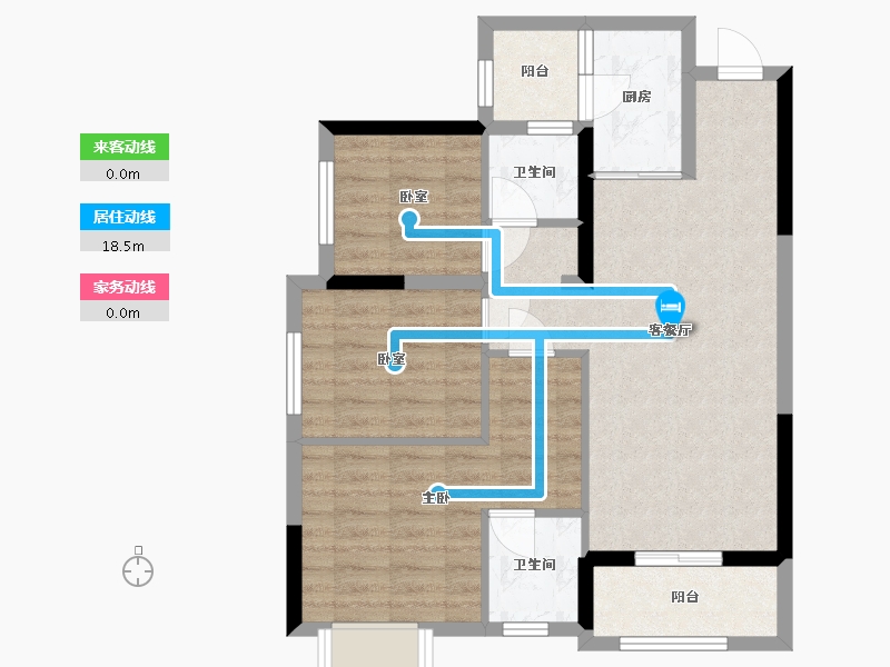 贵州省-遵义市-共青大道凯莱国际三期-82.09-户型库-动静线