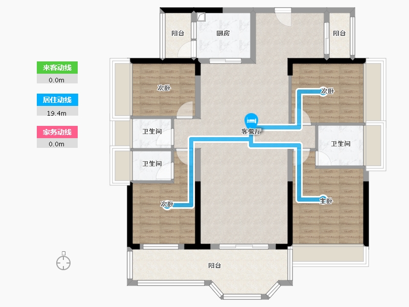 广东省-河源市-霸王花东城国际-124.36-户型库-动静线