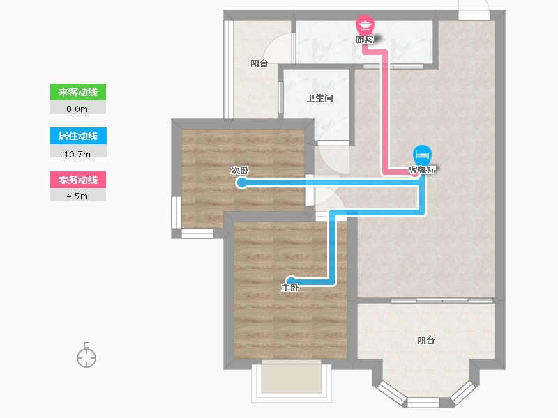 广东省-深圳市-碧华庭居-57.45-户型库-动静线