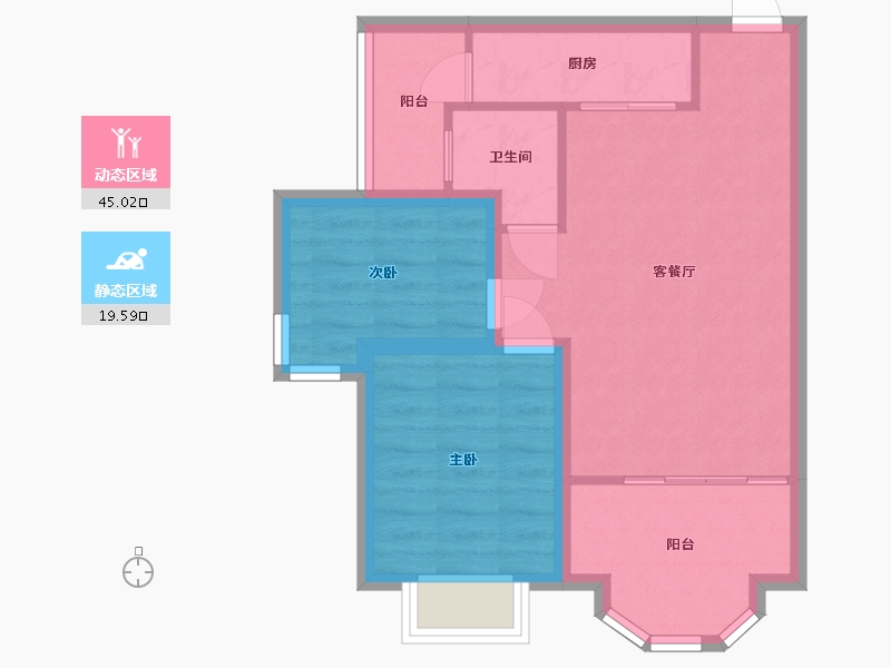 广东省-深圳市-碧华庭居-57.45-户型库-动静分区