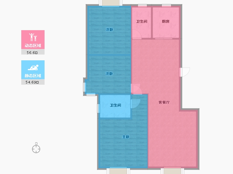 辽宁省-沈阳市-金地名京-北区-95.20-户型库-动静分区