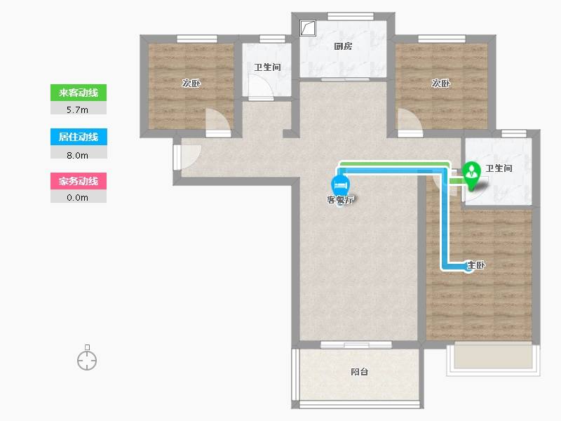 河南省-洛阳市-香榭里畔山-85.00-户型库-动静线