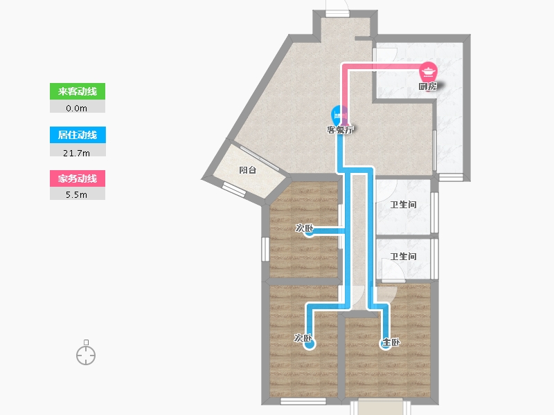 广东省-深圳市-天安高尔夫海景花园(天安高尔夫花园二期)-67.89-户型库-动静线