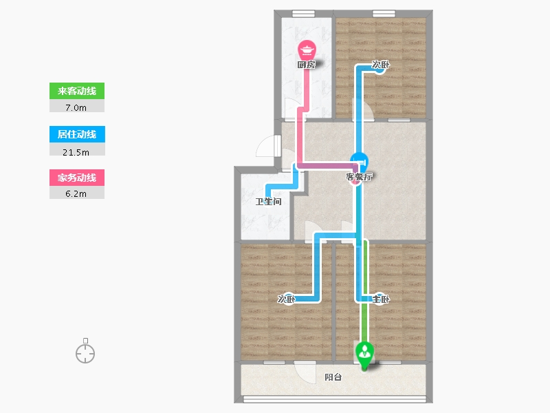 黑龙江省-哈尔滨市-革志小区-60.40-户型库-动静线