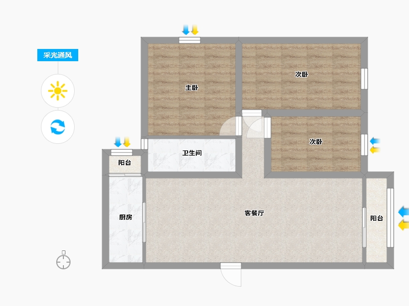 广东省-深圳市-颐林雅院-70.05-户型库-采光通风