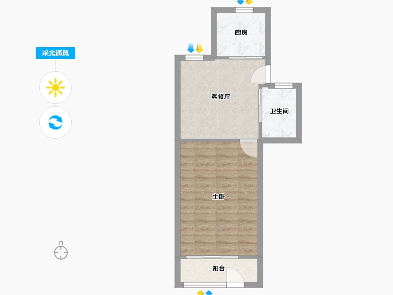 上海-上海市-由由一村-40.33-户型库-采光通风