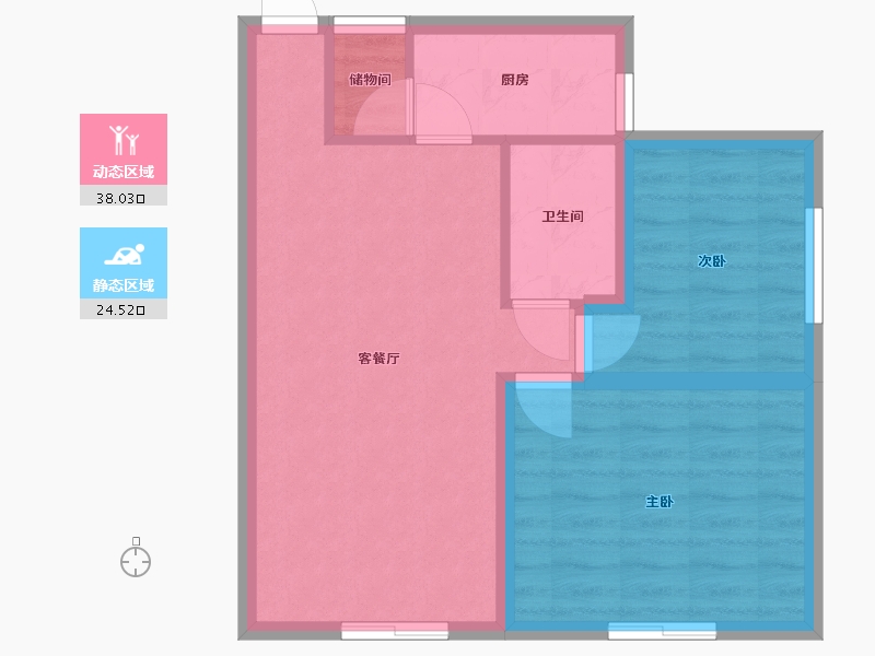 广东省-深圳市-艺丰花园(B区)-56.37-户型库-动静分区