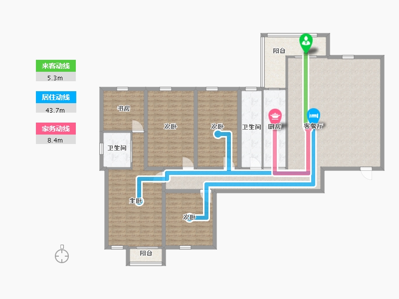 广东省-深圳市-振业翠海花园-166.17-户型库-动静线