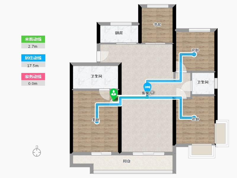 浙江省-宁波市-旭海苑-97.22-户型库-动静线