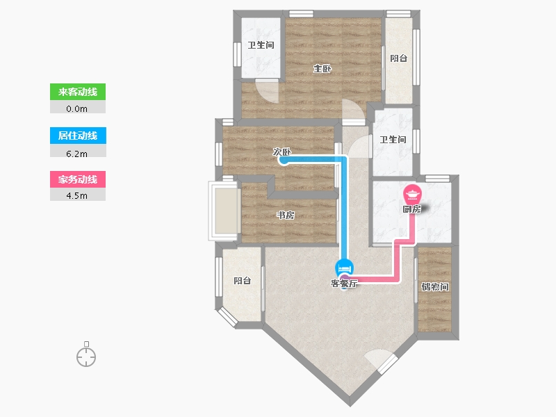 广东省-深圳市-长怡花园-70.05-户型库-动静线