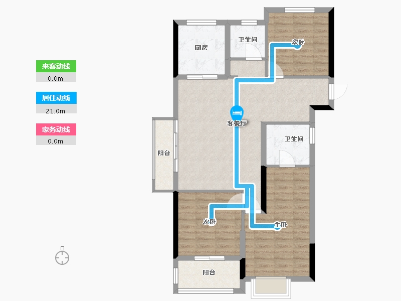 浙江省-温州市-祥和锦园-96.00-户型库-动静线