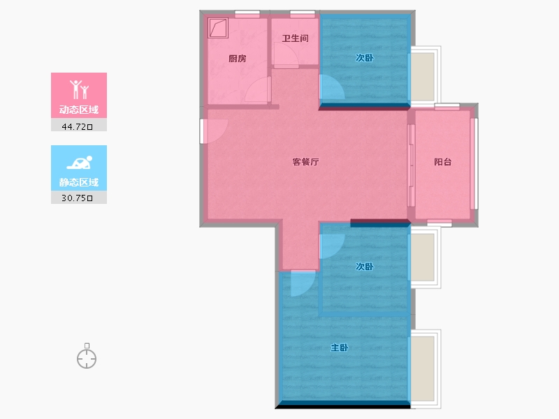 广东省-汕头市-潮阳祥和苑中心城-78.00-户型库-动静分区