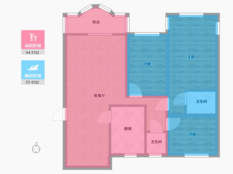 广东省-深圳市-艺丰花园(D区)-71.10-户型库-动静分区