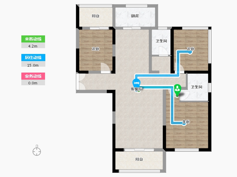 河南省-三门峡市-瑞德学府壹号-106.35-户型库-动静线