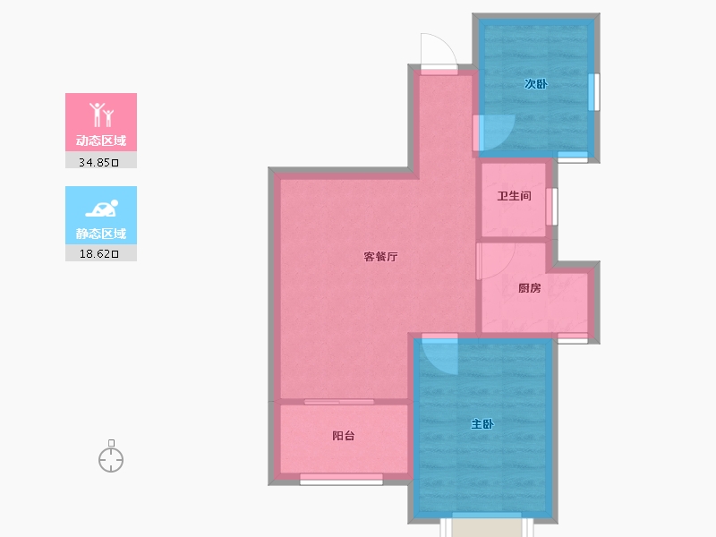 广东省-深圳市-赛格绿茵阁-46.91-户型库-动静分区