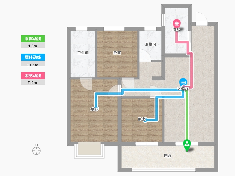 江苏省-南京市-万科都荟启境-82.81-户型库-动静线