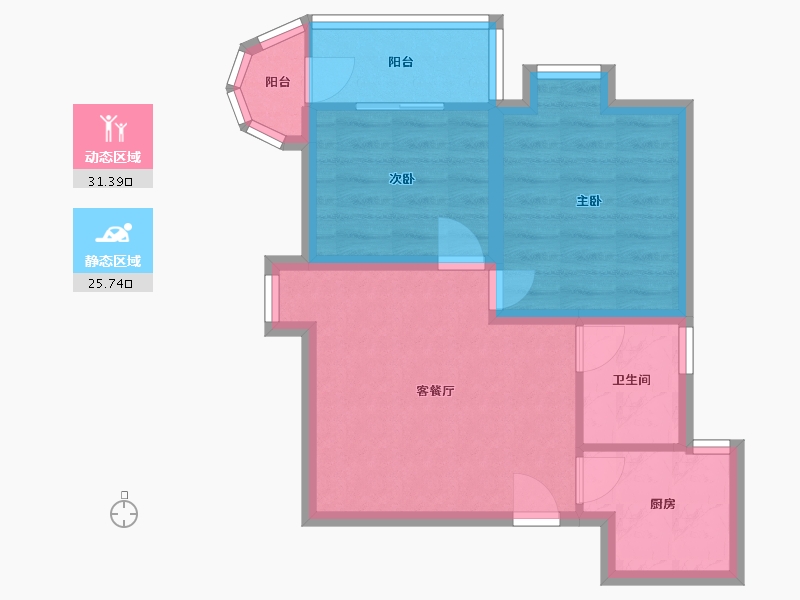 广东省-深圳市-华强花园-50.15-户型库-动静分区