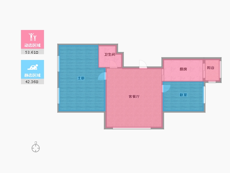 黑龙江省-鹤岗市-世纪家园-100.80-户型库-动静分区