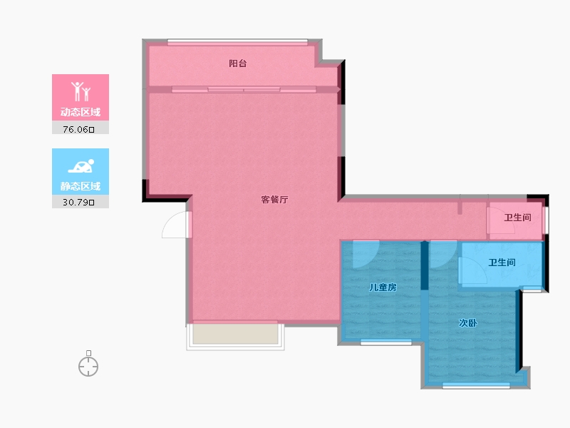 贵州省-贵阳市-保利明玥半山-98.00-户型库-动静分区